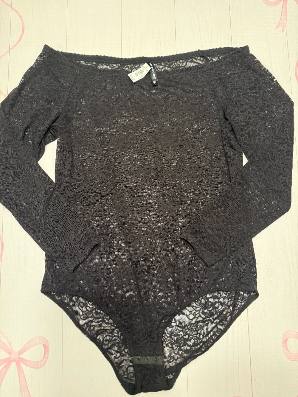 NWT Torrid Lace Off Shoulder Bodysuit Size 1